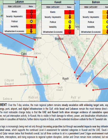 Middle East Crisis Risk Map 04th April