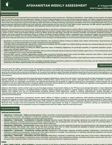 Afghanistan Country Report